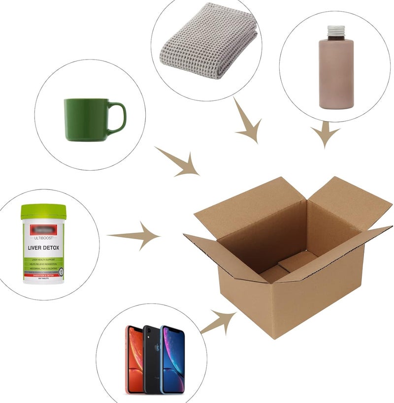 ZBEIVAN 7x5x4 Inches Shipping Boxes Pack of 25, Small Corrugated Cardboard Box for Business Mailing Packaging, Brown - Image 3
